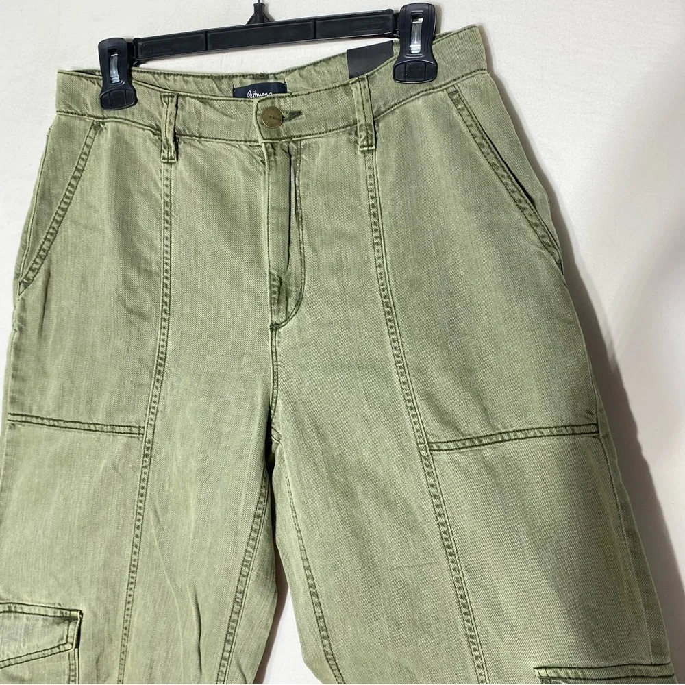 Reitmans Olive Green High Rise Wide Leg Pants Lyocell Linen Cotton Pants 28 NWT - Picture 10 of 15